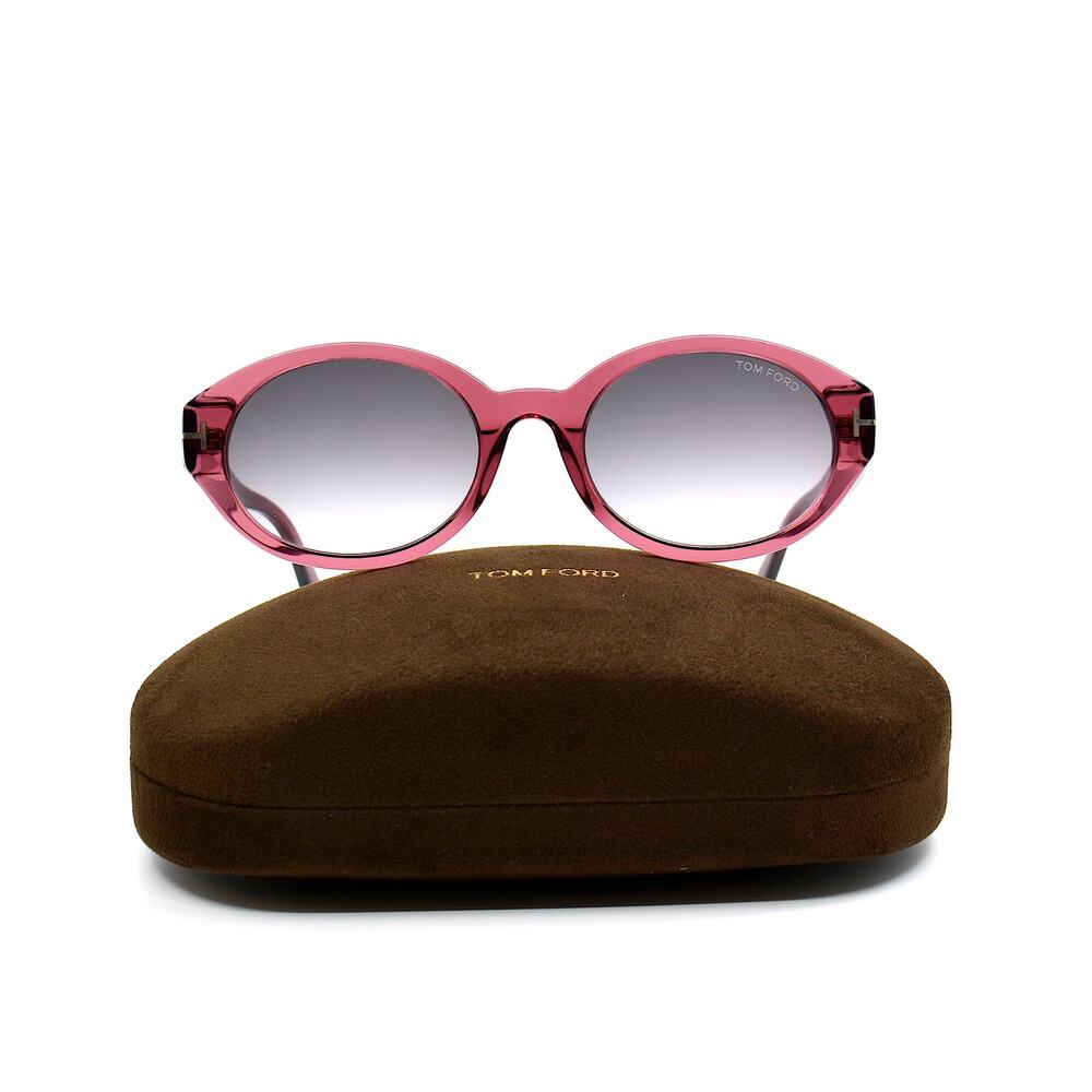 TOM FORD GENEVIEVE TF916/S 81B SHINY VIOLET SMOKE SUNGLASSES - Picture 10 of 15